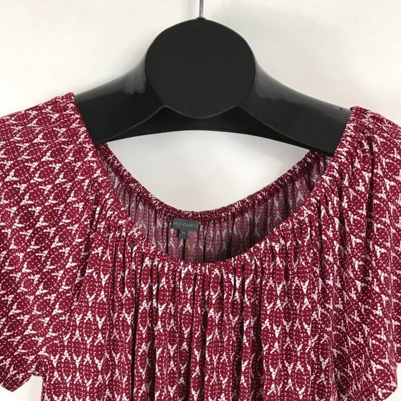 Vince Camuto Boho Print Off Shoulder Blouse Women's Plus Size 1X Stretch Summer - Picture 2 of 10